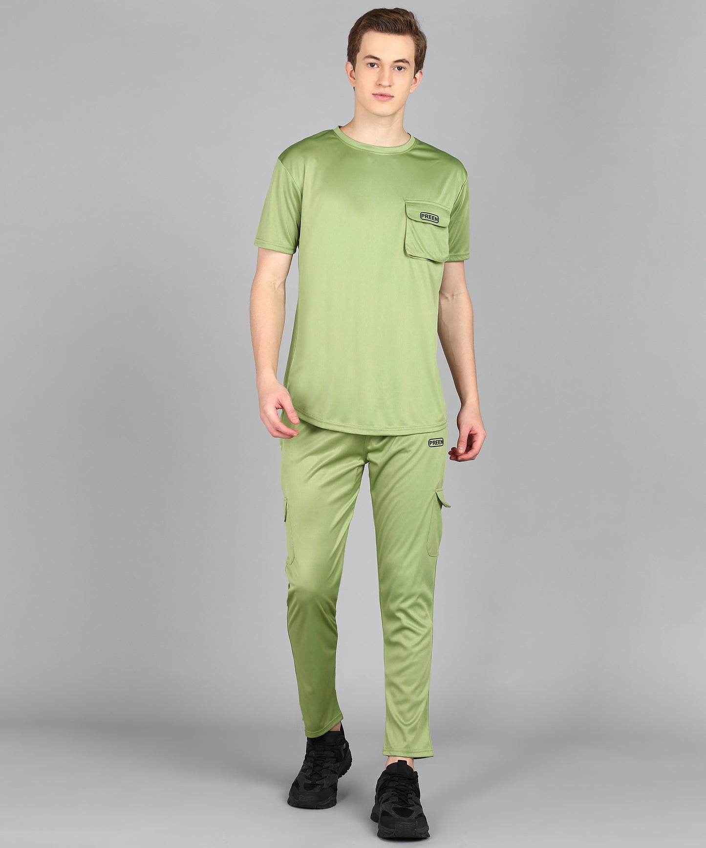 Preen Men's Pista Colour Solid T-shirt and Lower Set