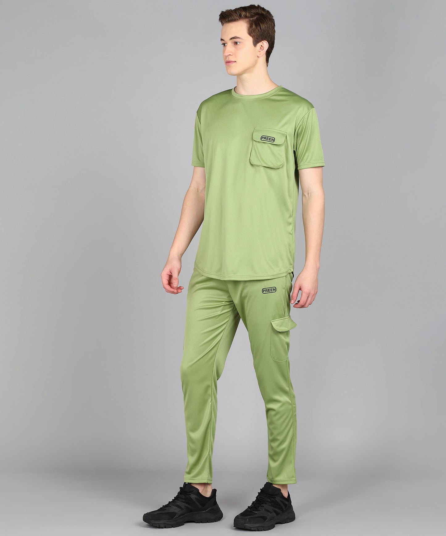Preen Men's Pista Colour Solid T-shirt and Lower Set