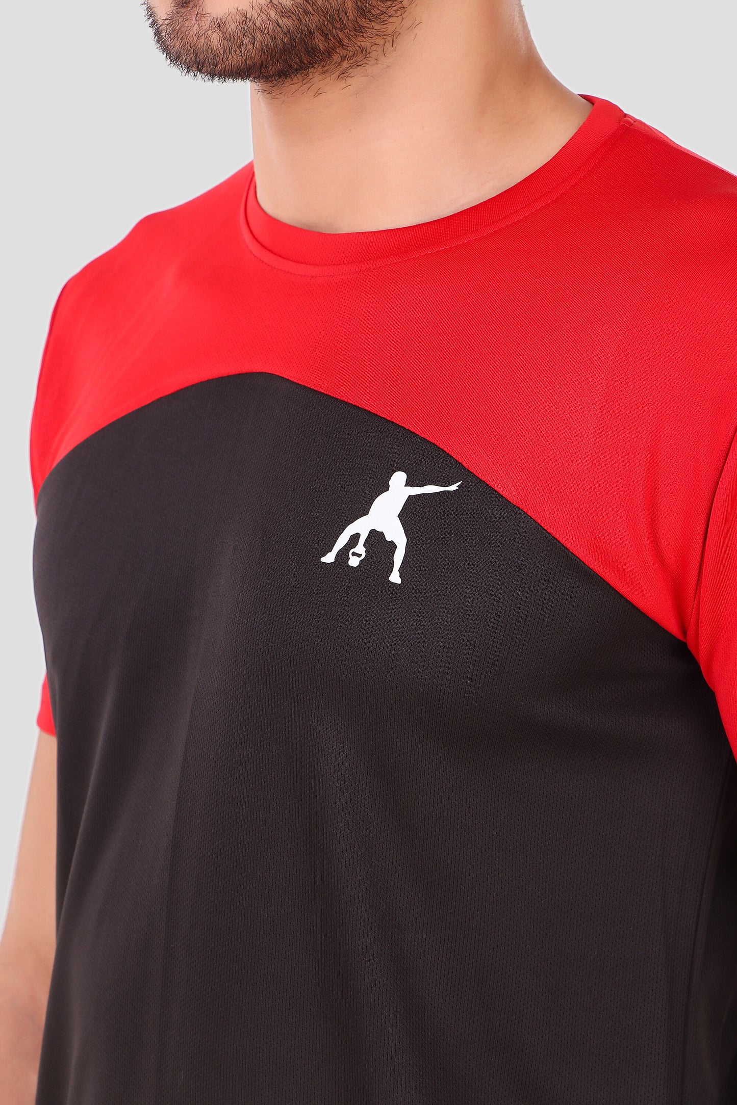 Preen Colorblock T-shirt and Shorts Set RedBlack