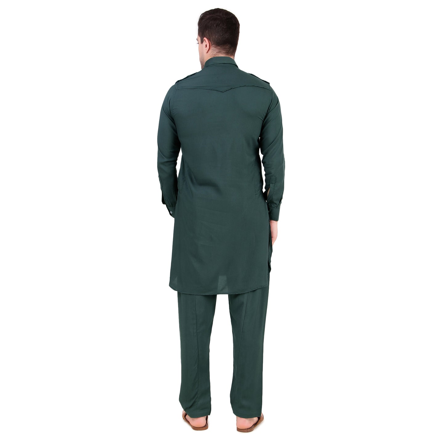Preen Olive DP Pathani Suit Set / Kurta Pajama Set
