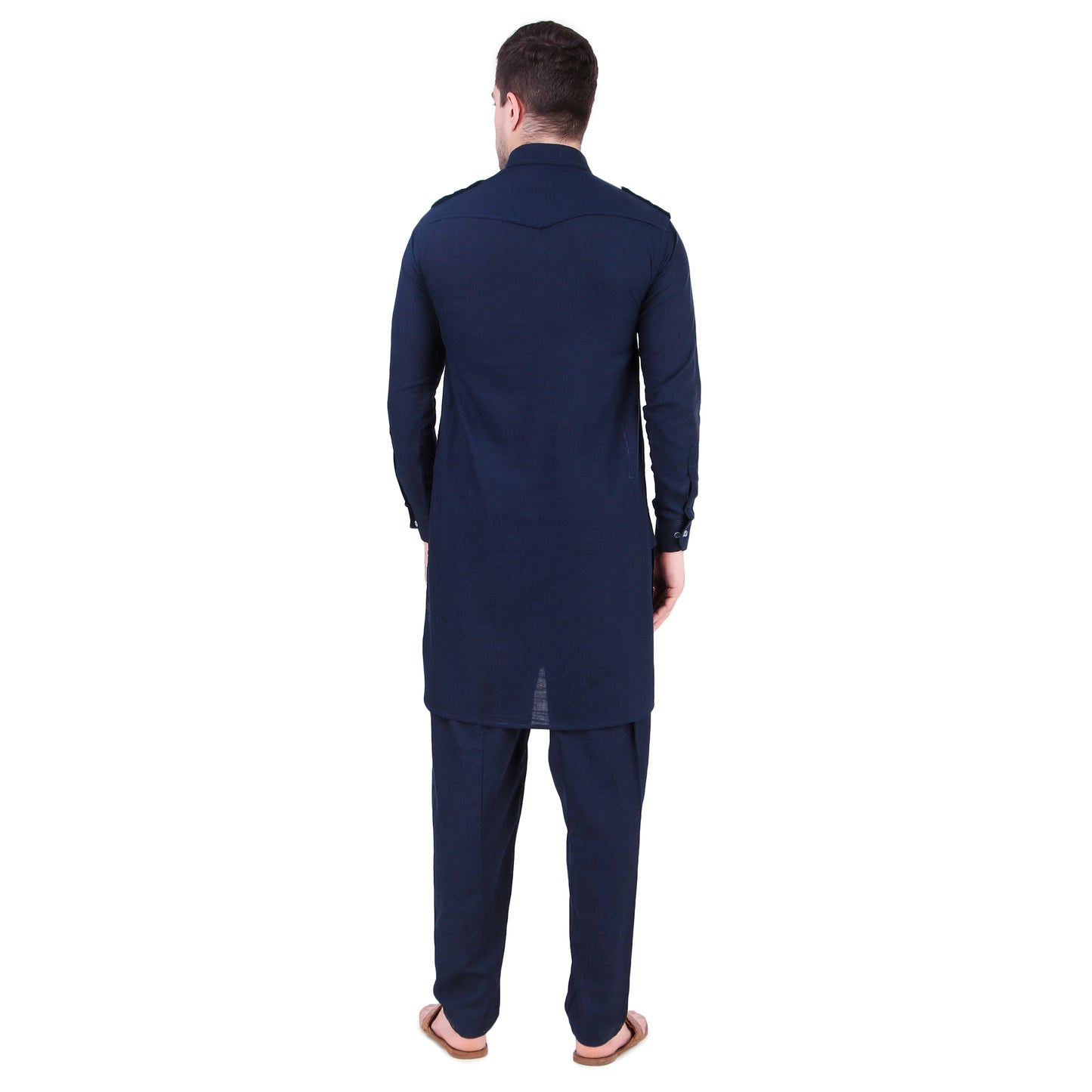 Preen Blue DP Pathani Suit Set / Kurta Pajama Set