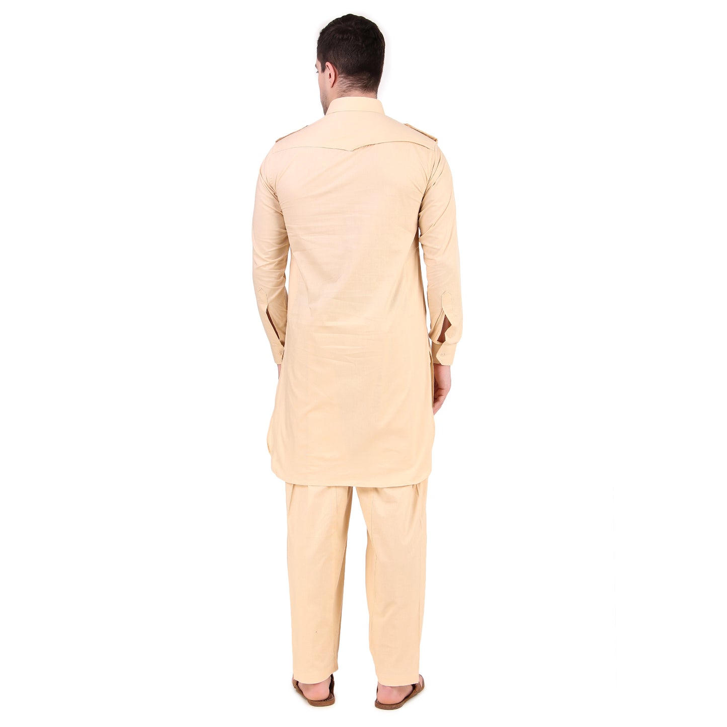 Preen Beige DP Pathani Suit Set / Kurta Pajama Set