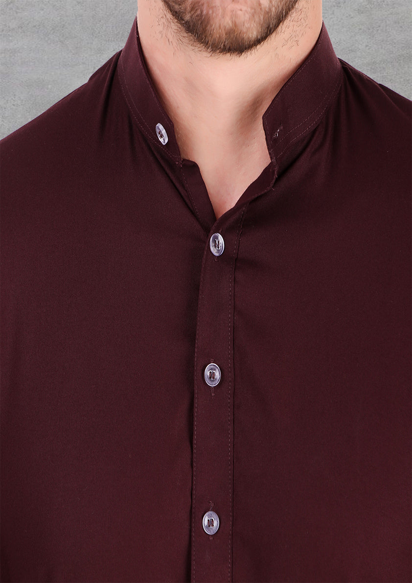Preen Chocolatey Ban Collar Kurta Pajama Set