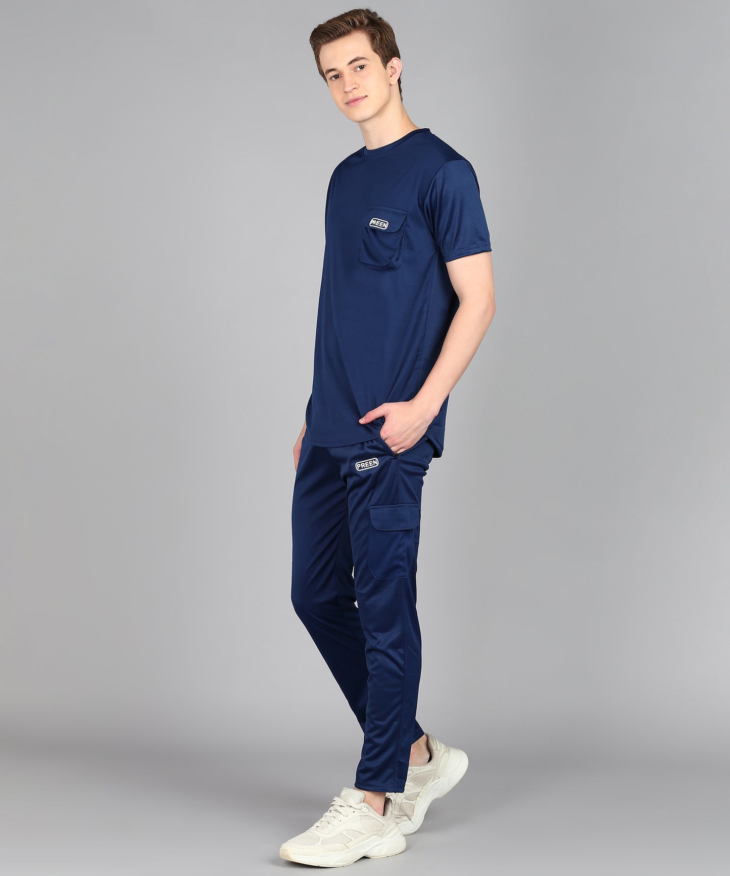 Preen Men's AirForce Colour Solid T-shirt and Lower Set