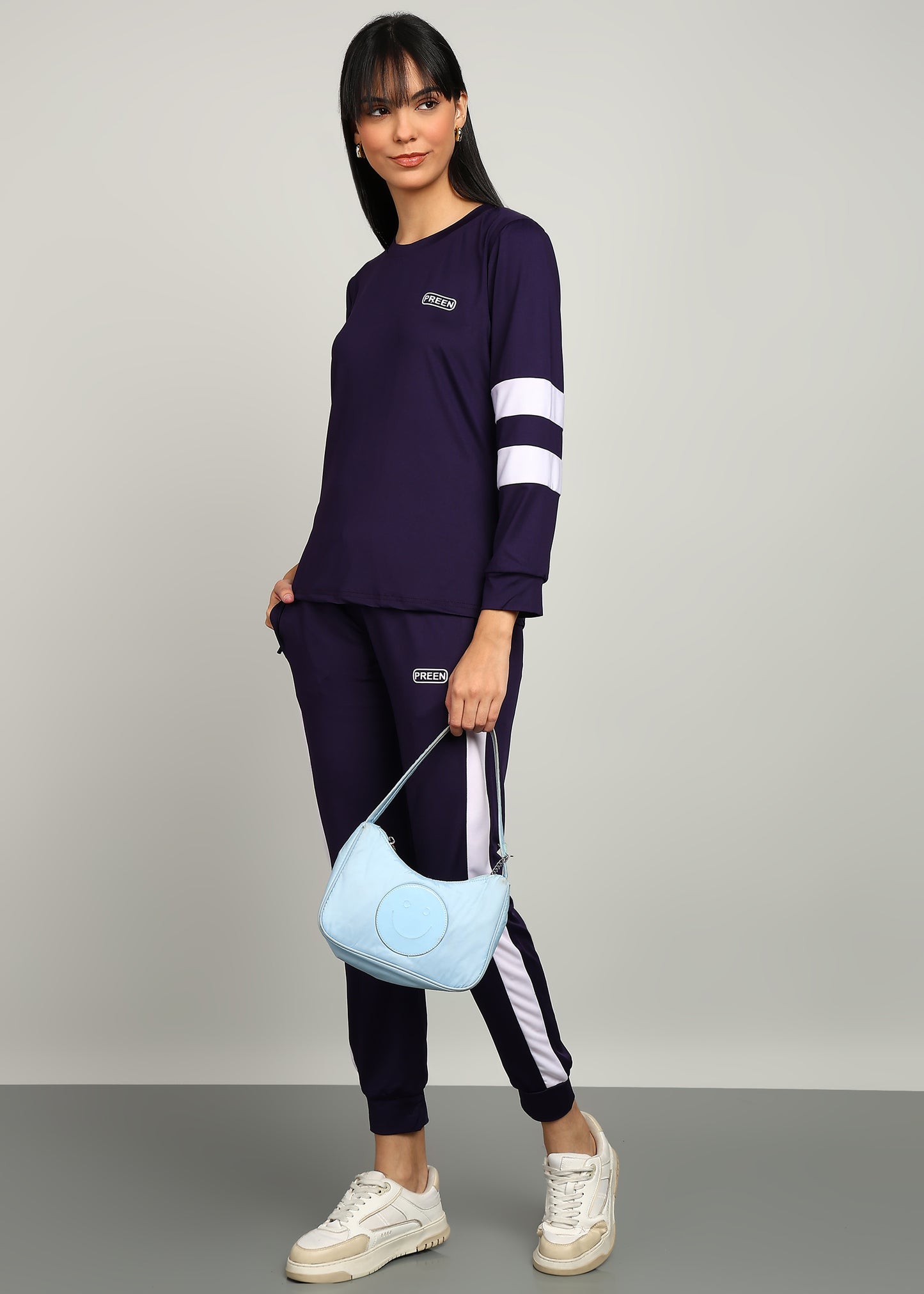 PREEN Full Sleeve Sports Tshirt and Lower Set /  Women Night suit Set