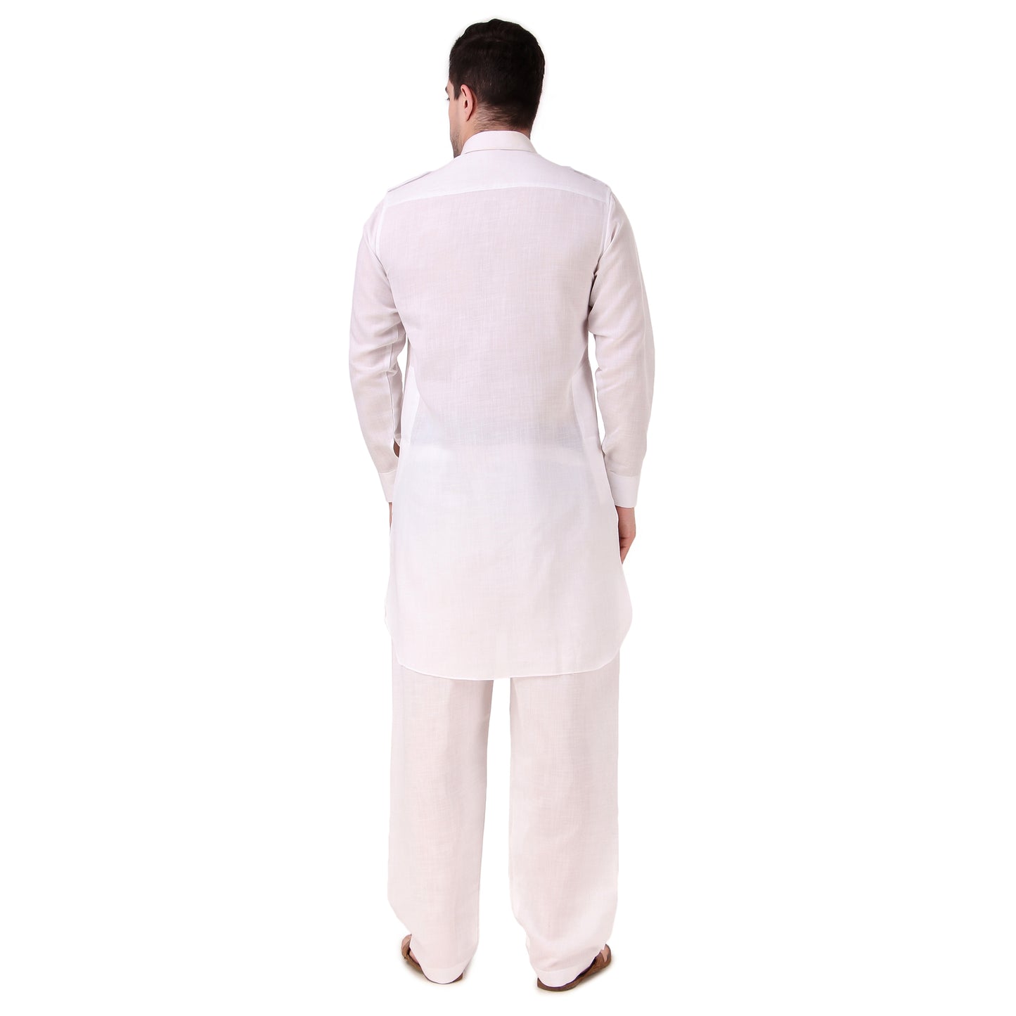 Preen White DP Pathani Suit Set / Kurta Pajama Set